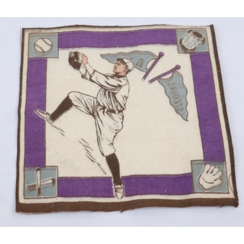 1914 Baseball Players Felt B18 Series Saint Louis‎ Browns DEL PRATT White/Purple